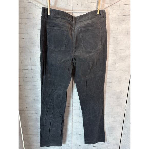 Talbots Pants - Talbots women’s corduroy pants dark gray straight leg dark academia fall